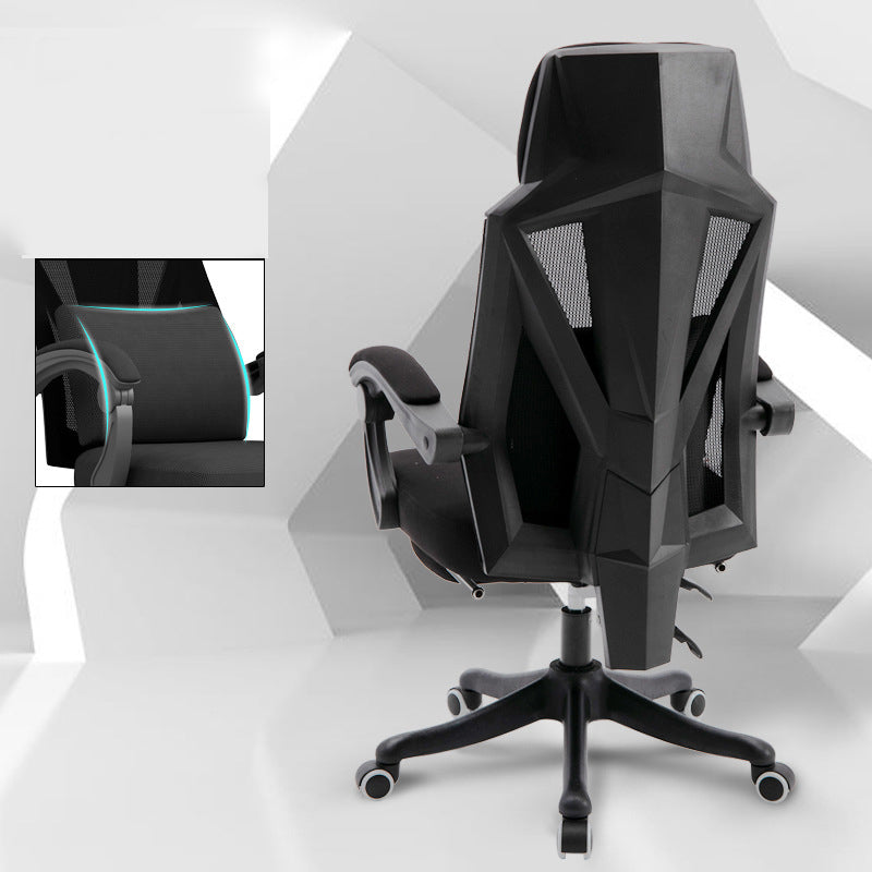 Hoge rug gestoffeerde bureaustoelstoel in hoogte verstelbare gewatteerde wapenstoel met hoofdsteun