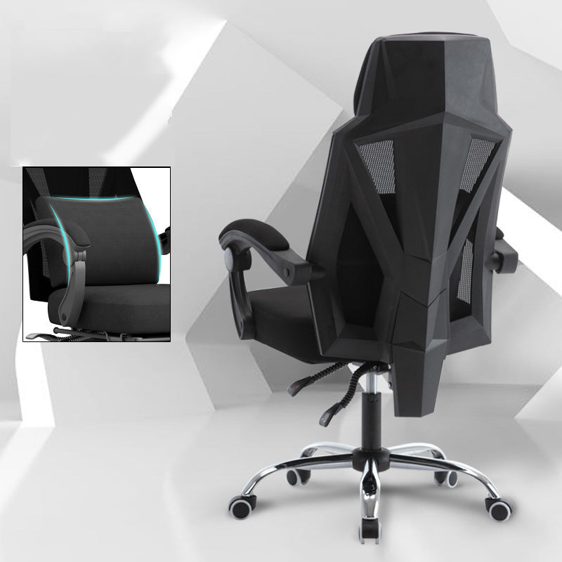 Hoge rug gestoffeerde bureaustoelstoel in hoogte verstelbare gewatteerde wapenstoel met hoofdsteun