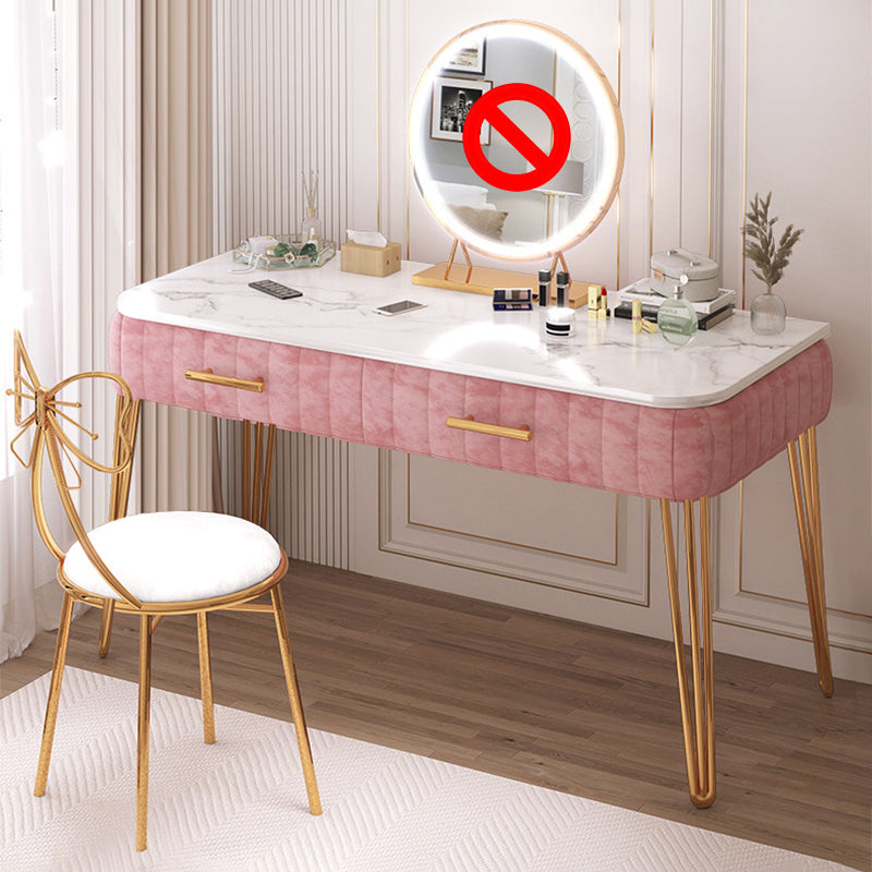 Vanità del trucco top in ardesia con cassetto per camera da letto 29,53 "di altezza