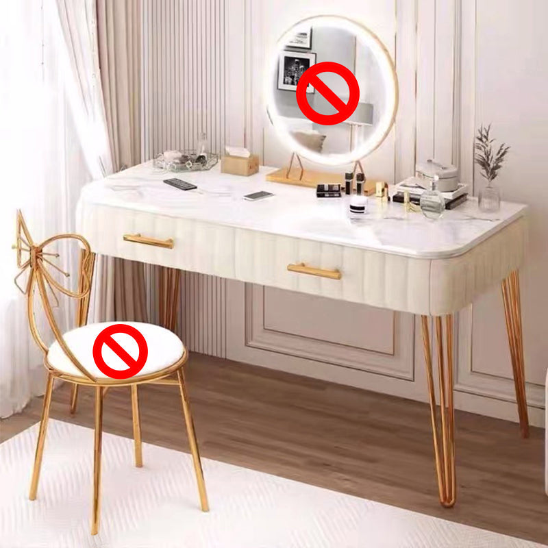 Vanità del trucco top in ardesia con cassetto per camera da letto 29,53 "di altezza