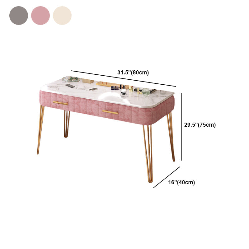 Vanità del trucco top in ardesia con cassetto per camera da letto 29,53 "di altezza