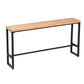 Industriële rechthoekige balktafel Set 1/5 stuks houten aanrechtvaart met hoge stoel