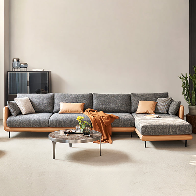 Contemporary Tuxedo Arm Sofa with Pillows 35.43" for Living Room Clearhalo 'furn' 'furn_sofas' 'Furniture' 'Living Room Furniture' 'Sofa' 'sofas' 5234211
