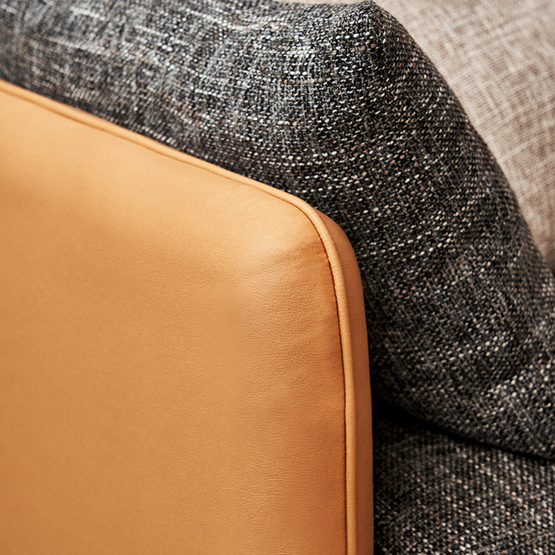 リビングルーム用の枕と枕付きの現代のタキシードアームソファ35.43 "