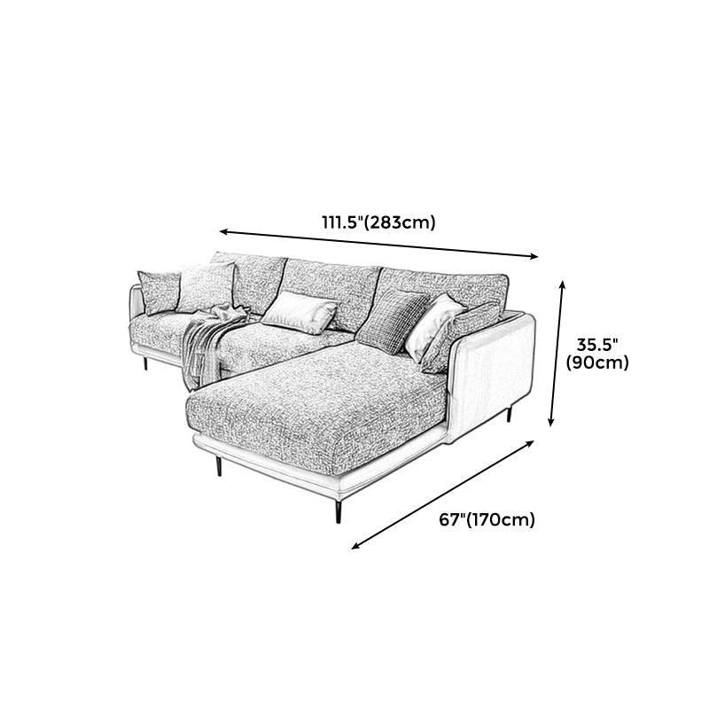 Contemporary Tuxedo Arm Sofa with Pillows 35.43" for Living Room Clearhalo 'furn' 'furn_sofas' 'Furniture' 'Living Room Furniture' 'Sofa' 'sofas' 5234230