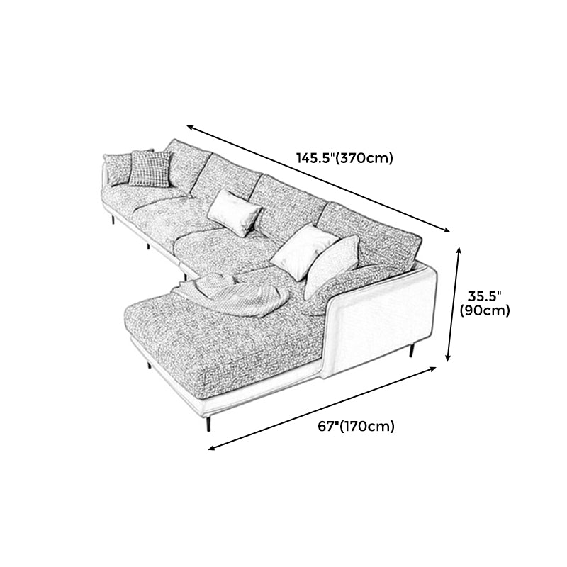 Hedendaagse Tuxedo -armbank met kussens 35.43 "voor woonkamer