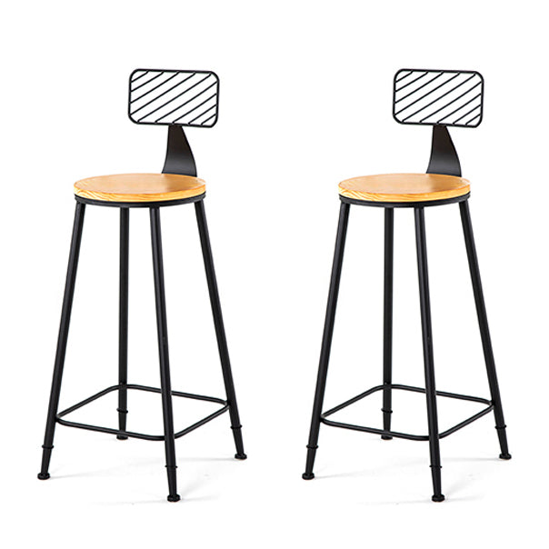 Industrial 1/2/3 Pieces Round Bar Table Set Solid Wood Bistro Set Wood 30"H Stools (Set of 2) Clearhalo 'Bar Furniture' 'furn' 'furn_home_bar_bar_sets' 'Furniture' 'Home Bars & Bar Sets' 'home_bar_bar_sets' 'Kitchen & Dining Furniture' 5234234