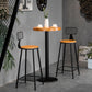 Industrial 1/2/3 Pieces Round Bar Table Set Solid Wood Bistro Set Clearhalo 'Bar Furniture' 'furn' 'furn_home_bar_bar_sets' 'Furniture' 'Home Bars & Bar Sets' 'home_bar_bar_sets' 'Kitchen & Dining Furniture' 5234243