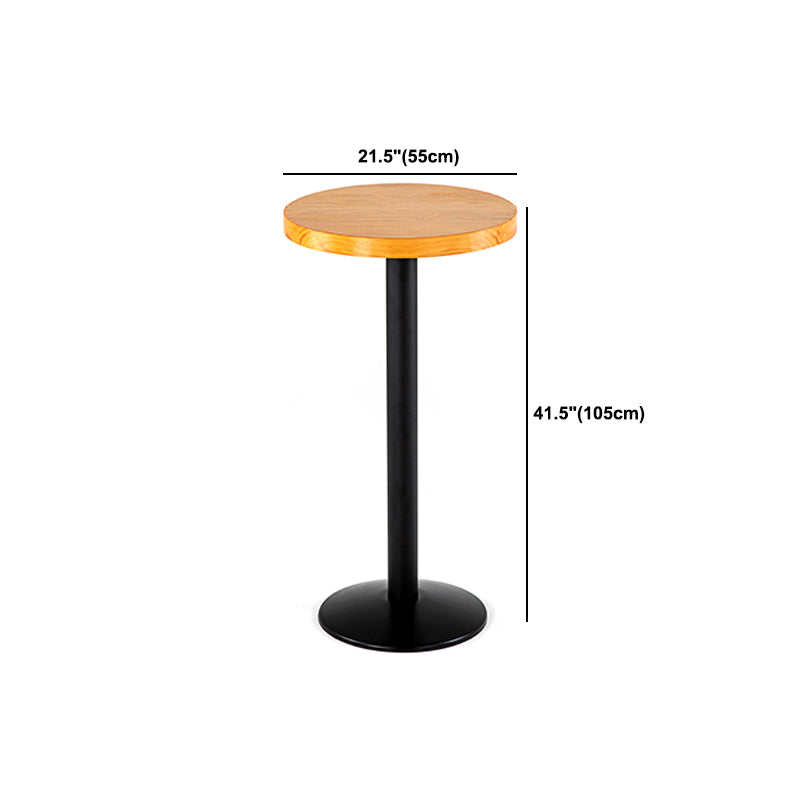 Industrial 1/2/3 Pieces Round Bar Table Set Solid Wood Bistro Set Clearhalo 'Bar Furniture' 'furn' 'furn_home_bar_bar_sets' 'Furniture' 'Home Bars & Bar Sets' 'home_bar_bar_sets' 'Kitchen & Dining Furniture' 5234245