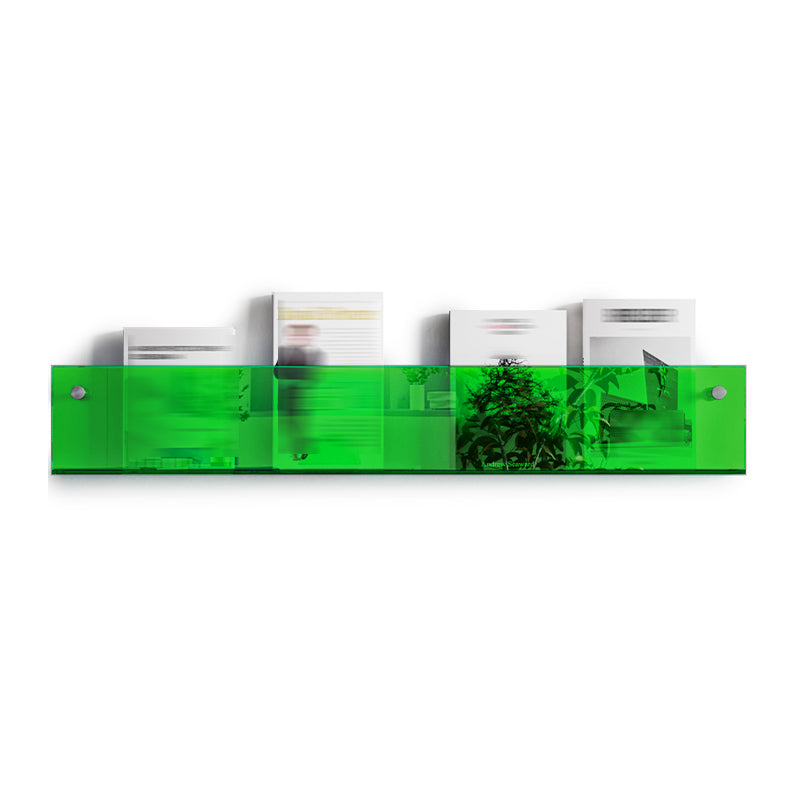 Scandinavian Horizontal Wall Unit Bookshelf Acrylic Bookcase for Home Green 1 Piece Clearhalo 'Bookcases' 'furn' 'furn_bookcases' 'Furniture' 'Office Furniture' 5234273