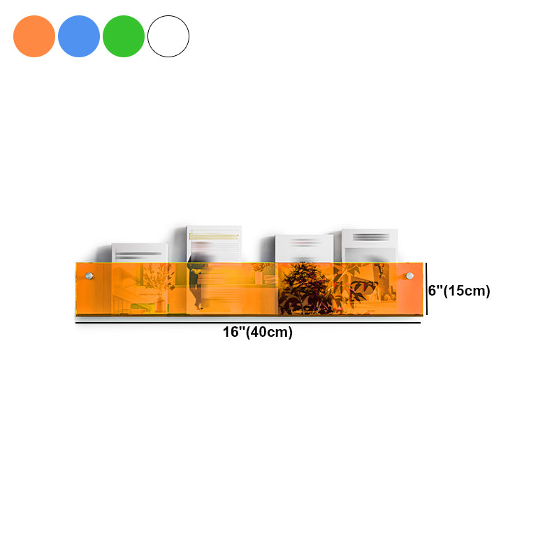 Scandinavian Horizontal Wall Unit Bookshelf Acrylic Bookcase for Home Clearhalo 'Bookcases' 'furn' 'furn_bookcases' 'Furniture' 'Office Furniture' 5234298