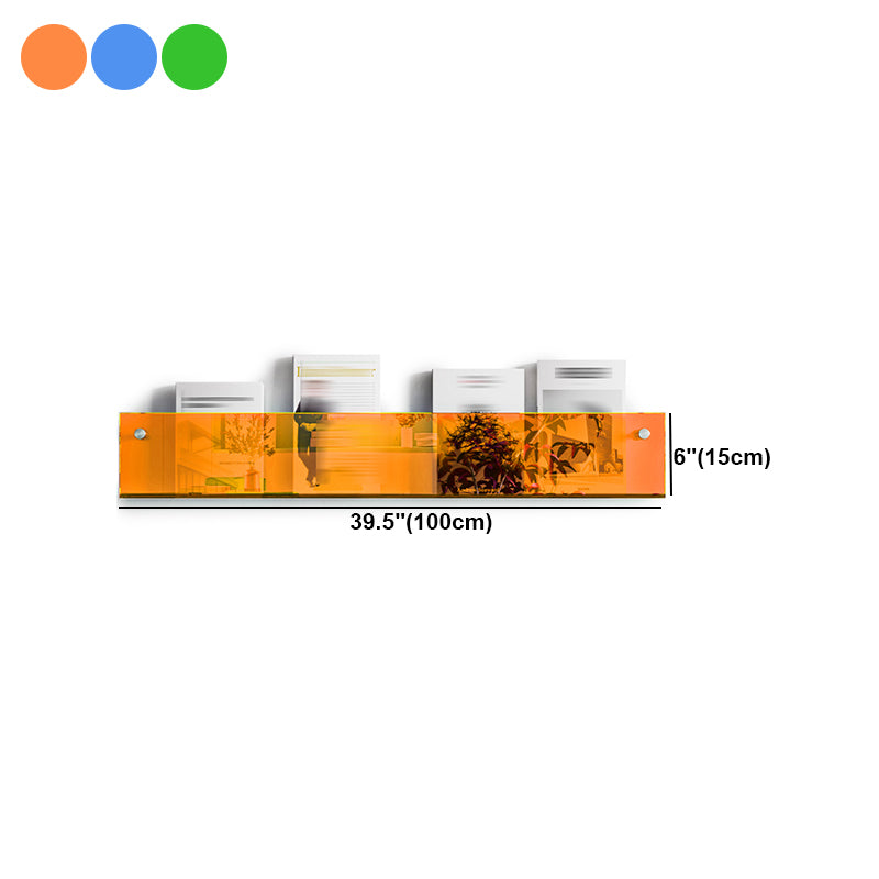 Scandinavian Horizontal Wall Unit Bookshelf Acrylic Bookcase for Home Clearhalo 'Bookcases' 'furn' 'furn_bookcases' 'Furniture' 'Office Furniture' 5234301