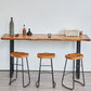 Ensemble de Table de pub rectangulaire industrielle, comptoir en bois avec tabourets hauts, 1/2/4/5 pièces