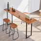 Ensemble de Table de pub rectangulaire industrielle, comptoir en bois avec tabourets hauts, 1/2/4/5 pièces