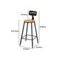 Ensemble de Table de pub rectangulaire industrielle, comptoir en bois avec tabourets hauts, 1/2/4/5 pièces