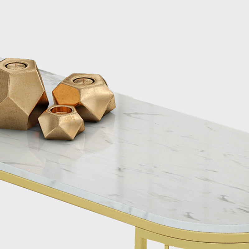 Stone Bar Dining Table Glam Style Rectangle Bar Table with Double Pedestal for Dining Room Clearhalo 'Bar Furniture' 'Bar Tables' 'bar_tables' 'furn' 'furn_bar_tables' 'Furniture' 'Kitchen & Dining Furniture' 5240224