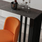 Industrial Style Stone Top Bar Table Steel Pedestal Bistro Table Clearhalo 'Bar Furniture' 'Bar Tables' 'bar_tables' 'furn' 'furn_bar_tables' 'Furniture' 'Kitchen & Dining Furniture' 5240390