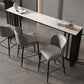 Industrial Style Stone Top Bar Table Steel Pedestal Bistro Table Clearhalo 'Bar Furniture' 'Bar Tables' 'bar_tables' 'furn' 'furn_bar_tables' 'Furniture' 'Kitchen & Dining Furniture' 5240392