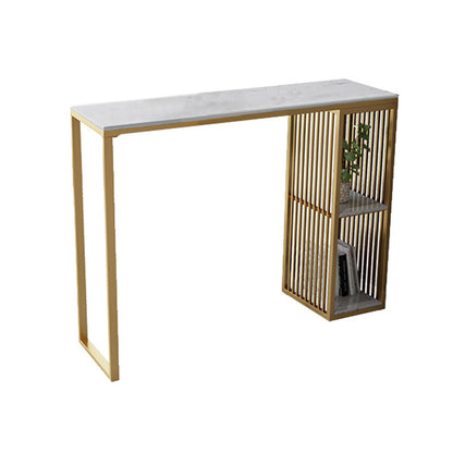 Table à manger en pierre de bar à glamons Glam Table de bar avec double piédestal pour porche de cuisine