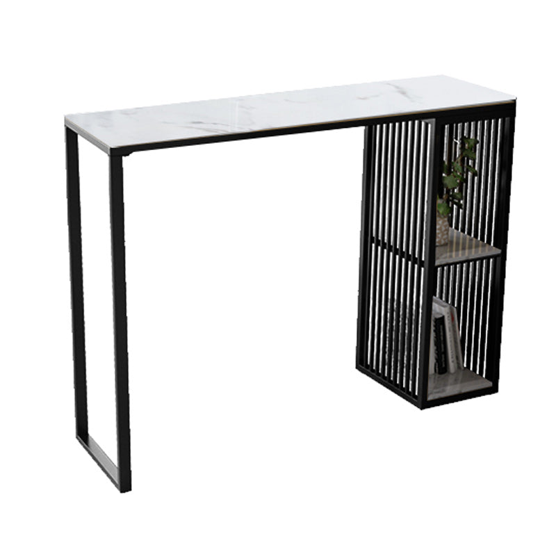 Table à manger en pierre de bar à glamons Glam Table de bar avec double piédestal pour porche de cuisine