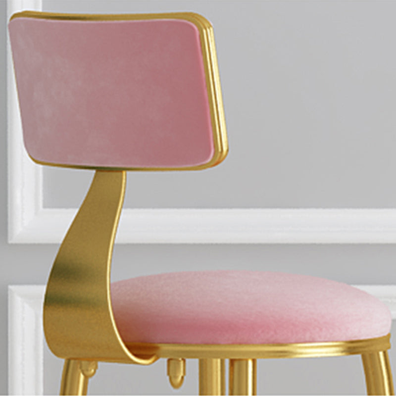 Nordic Style Bar-stool Round Counter Bar Stool with Metal Legs for Kitchen Clearhalo 'Bar Furniture' 'Bar Stools' 'bar_stools' 'furn' 'furn_bar_stools' 'Furniture' 'Kitchen & Dining Furniture' 5240629