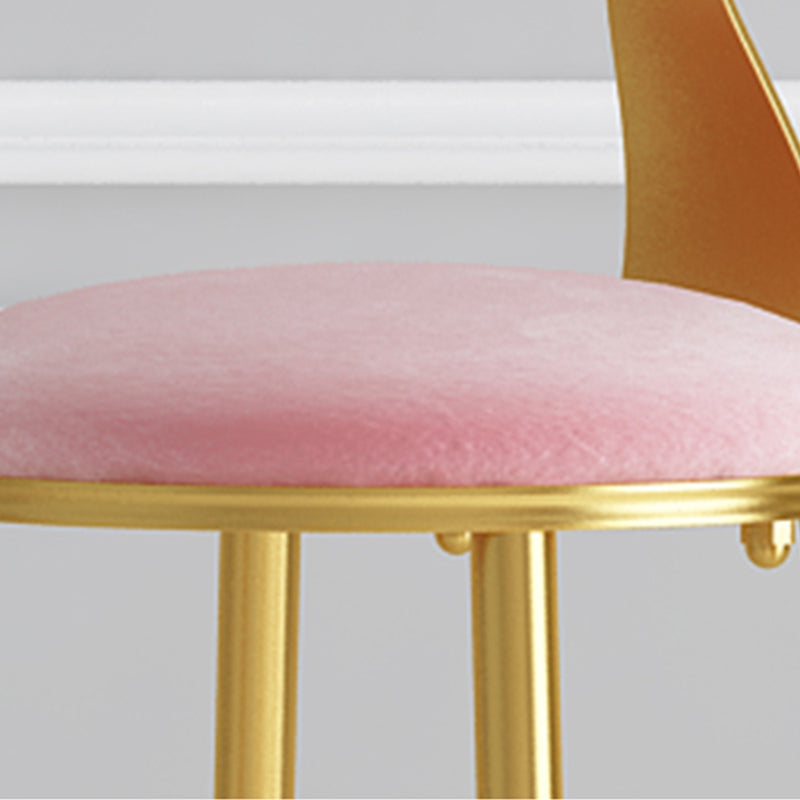 Nordic Style Bar-stool Round Counter Bar Stool with Metal Legs for Kitchen Clearhalo 'Bar Furniture' 'Bar Stools' 'bar_stools' 'furn' 'furn_bar_stools' 'Furniture' 'Kitchen & Dining Furniture' 5240631