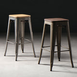 Sgabello da bar in metallo da bar in stile industriale per cucina