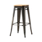 Industrial Style Bar-stool Metal Counter Bar Stool for Kitchen Dark Brown 1 Piece Clearhalo 'Bar Furniture' 'Bar Stools' 'bar_stools' 'furn' 'furn_bar_stools' 'Furniture' 'Kitchen & Dining Furniture' 5240642