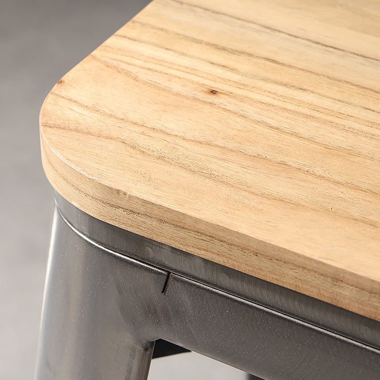 Industrial Style Bar-stool Metal Counter Bar Stool for Kitchen Clearhalo 'Bar Furniture' 'Bar Stools' 'bar_stools' 'furn' 'furn_bar_stools' 'Furniture' 'Kitchen & Dining Furniture' 5240645