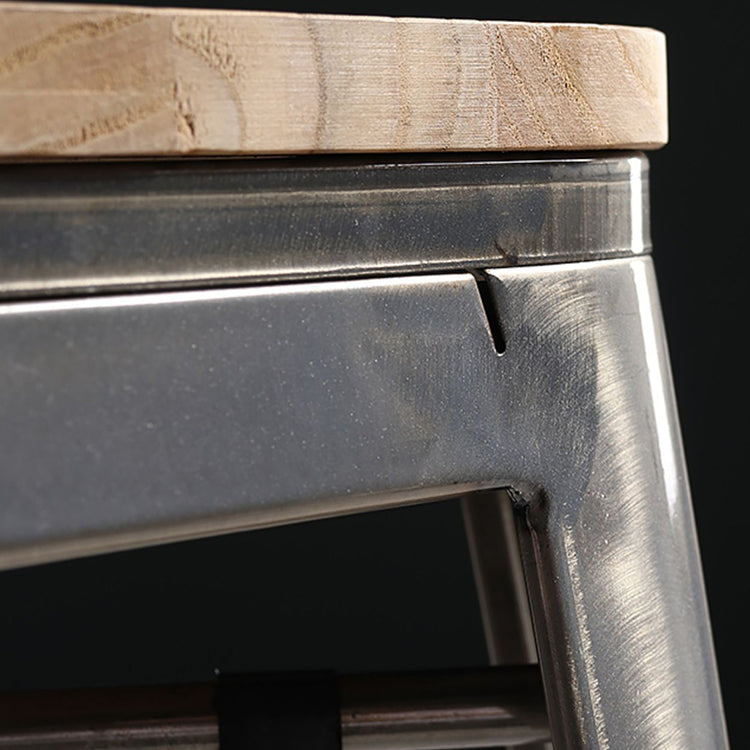 Industrial Style Bar-stool Metal Counter Bar Stool for Kitchen Clearhalo 'Bar Furniture' 'Bar Stools' 'bar_stools' 'furn' 'furn_bar_stools' 'Furniture' 'Kitchen & Dining Furniture' 5240648