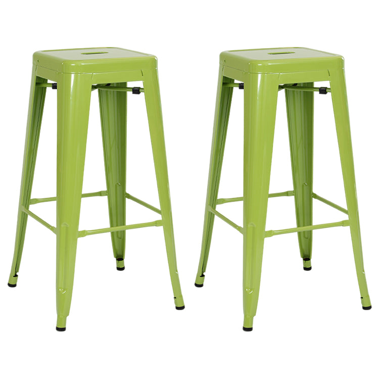 Industrial Style Bar-stool Metal Counter Bar Stool for Kitchen Fruit Green 2 Piece Set Clearhalo 'Bar Furniture' 'Bar Stools' 'bar_stools' 'furn' 'furn_bar_stools' 'Furniture' 'Kitchen & Dining Furniture' 5240649