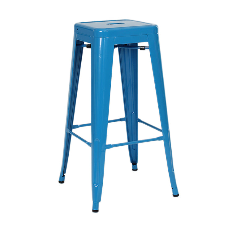 Industrial Style Bar-stool Metal Counter Bar Stool for Kitchen Dark Blue 1 Piece Clearhalo 'Bar Furniture' 'Bar Stools' 'bar_stools' 'furn' 'furn_bar_stools' 'Furniture' 'Kitchen & Dining Furniture' 5240651