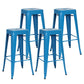 Industrial Style Bar-stool Metal Counter Bar Stool for Kitchen Dark Blue 4 Piece Set Clearhalo 'Bar Furniture' 'Bar Stools' 'bar_stools' 'furn' 'furn_bar_stools' 'Furniture' 'Kitchen & Dining Furniture' 5240653