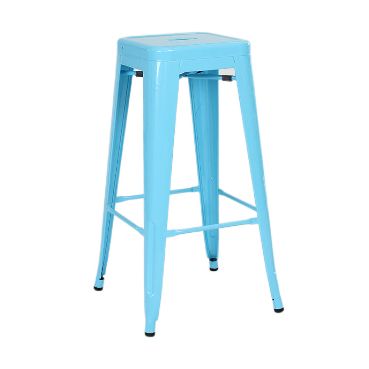 Industrial Style Bar-stool Metal Counter Bar Stool for Kitchen Light Blue 1 Piece Clearhalo 'Bar Furniture' 'Bar Stools' 'bar_stools' 'furn' 'furn_bar_stools' 'Furniture' 'Kitchen & Dining Furniture' 5240654