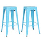Industrial Style Bar-stool Metal Counter Bar Stool for Kitchen Light Blue 2 Piece Set Clearhalo 'Bar Furniture' 'Bar Stools' 'bar_stools' 'furn' 'furn_bar_stools' 'Furniture' 'Kitchen & Dining Furniture' 5240655