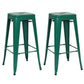 Industrial Style Bar-stool Metal Counter Bar Stool for Kitchen Blackish Green 2 Piece Set Clearhalo 'Bar Furniture' 'Bar Stools' 'bar_stools' 'furn' 'furn_bar_stools' 'Furniture' 'Kitchen & Dining Furniture' 5240661