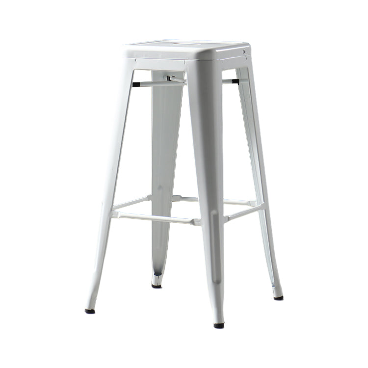 Industrial Style Bar-stool Metal Counter Bar Stool for Kitchen White 1 Piece Clearhalo 'Bar Furniture' 'Bar Stools' 'bar_stools' 'furn' 'furn_bar_stools' 'Furniture' 'Kitchen & Dining Furniture' 5240666