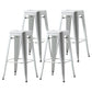 Industrial Style Bar-stool Metal Counter Bar Stool for Kitchen White 4 Piece Set Clearhalo 'Bar Furniture' 'Bar Stools' 'bar_stools' 'furn' 'furn_bar_stools' 'Furniture' 'Kitchen & Dining Furniture' 5240668