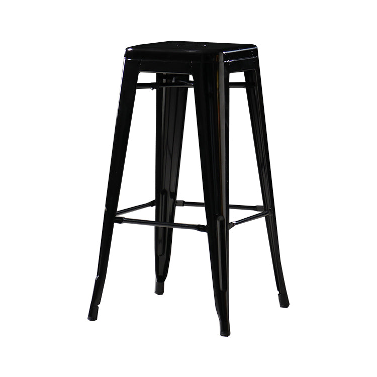 Industrial Style Bar-stool Metal Counter Bar Stool for Kitchen Black 1 Piece Clearhalo 'Bar Furniture' 'Bar Stools' 'bar_stools' 'furn' 'furn_bar_stools' 'Furniture' 'Kitchen & Dining Furniture' 5240669