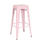 Industrial Style Bar-stool Metal Counter Bar Stool for Kitchen Pink 1 Piece Clearhalo 'Bar Furniture' 'Bar Stools' 'bar_stools' 'furn' 'furn_bar_stools' 'Furniture' 'Kitchen & Dining Furniture' 5240672