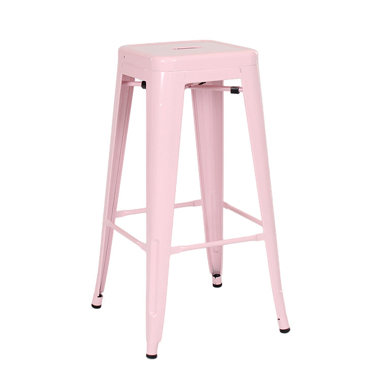 Industrial Style Bar-stool Metal Counter Bar Stool for Kitchen Pink 1 Piece Clearhalo 'Bar Furniture' 'Bar Stools' 'bar_stools' 'furn' 'furn_bar_stools' 'Furniture' 'Kitchen & Dining Furniture' 5240672