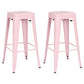 Industrial Style Bar-stool Metal Counter Bar Stool for Kitchen Pink 2 Piece Set Clearhalo 'Bar Furniture' 'Bar Stools' 'bar_stools' 'furn' 'furn_bar_stools' 'Furniture' 'Kitchen & Dining Furniture' 5240673