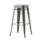 Industrial Style Bar-stool Metal Counter Bar Stool for Kitchen Grey 1 Piece Clearhalo 'Bar Furniture' 'Bar Stools' 'bar_stools' 'furn' 'furn_bar_stools' 'Furniture' 'Kitchen & Dining Furniture' 5240675