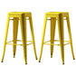 Industrial Style Bar-stool Metal Counter Bar Stool for Kitchen Yellow 2 Piece Set Clearhalo 'Bar Furniture' 'Bar Stools' 'bar_stools' 'furn' 'furn_bar_stools' 'Furniture' 'Kitchen & Dining Furniture' 5240679