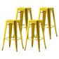 Industrial Style Bar-stool Metal Counter Bar Stool for Kitchen Yellow 4 Piece Set Clearhalo 'Bar Furniture' 'Bar Stools' 'bar_stools' 'furn' 'furn_bar_stools' 'Furniture' 'Kitchen & Dining Furniture' 5240680