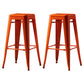Industrial Style Bar-stool Metal Counter Bar Stool for Kitchen Orange 2 Piece Set Clearhalo 'Bar Furniture' 'Bar Stools' 'bar_stools' 'furn' 'furn_bar_stools' 'Furniture' 'Kitchen & Dining Furniture' 5240682