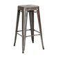Industrial Style Bar-stool Metal Counter Bar Stool for Kitchen Silver 1 Piece Clearhalo 'Bar Furniture' 'Bar Stools' 'bar_stools' 'furn' 'furn_bar_stools' 'Furniture' 'Kitchen & Dining Furniture' 5240684