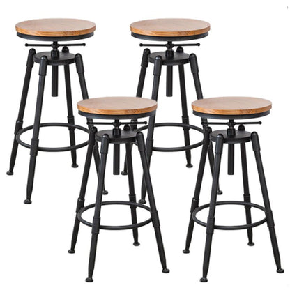 Contemporary Style Adjustable Bar-stool Round Counter Bar Stool for Kitchen