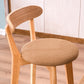 Scandinavische gestoffeerde voetsteun lage rugkruk 27.55 'Beech Bar Stool
