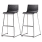 Contemporary Bar-stool Plastic Counter Bar Stool for Kitchen with Metal Legs